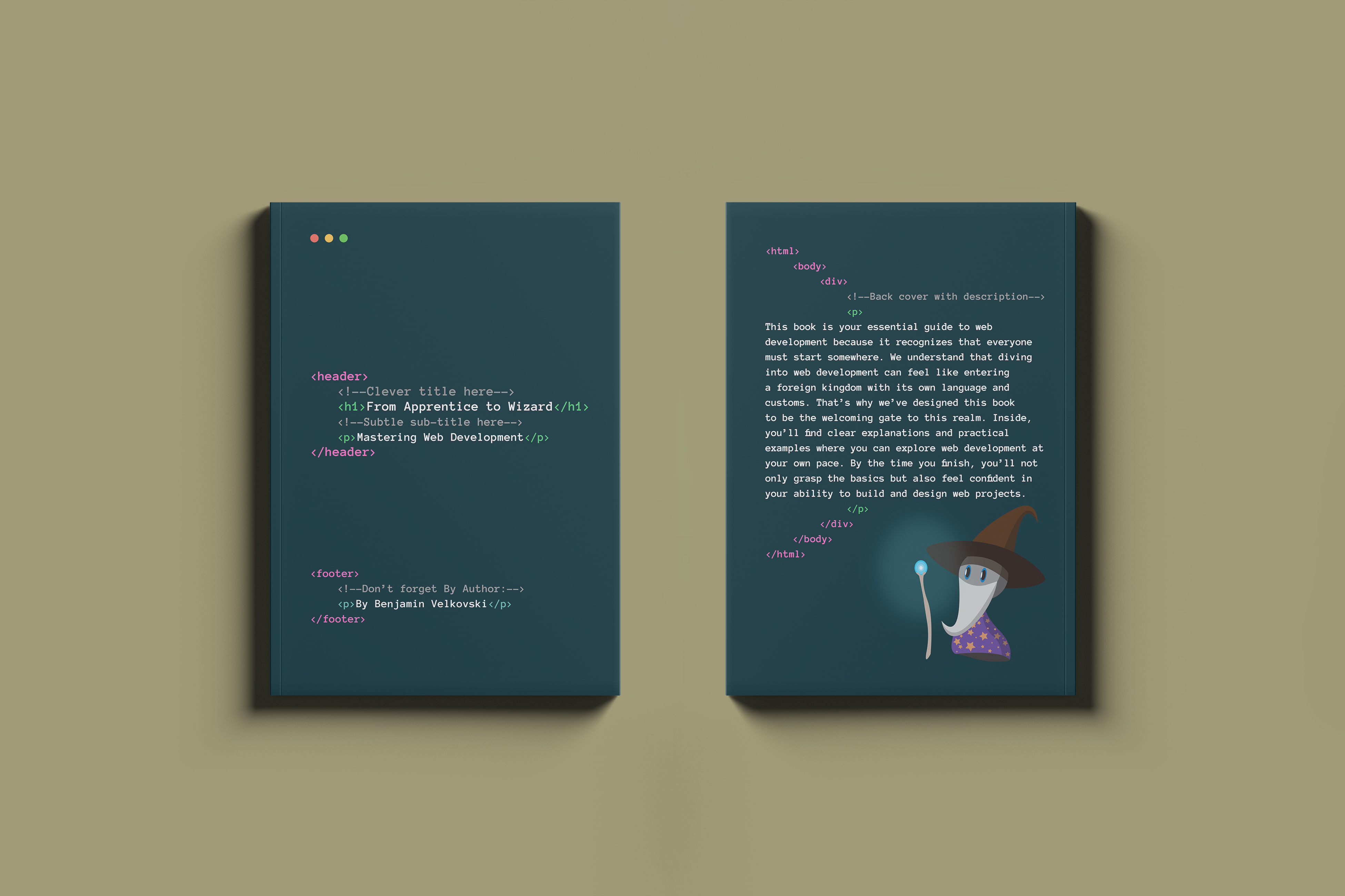 web design book mockup